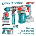 TALADRO ROTOMARTILLO SDS PLUS  4.5 JULES INCLYE ACCESORIOS CARGADOR Y BATERIA NO INCLUIDO INDUSTRIAL TOTAL (TRHLI20288)