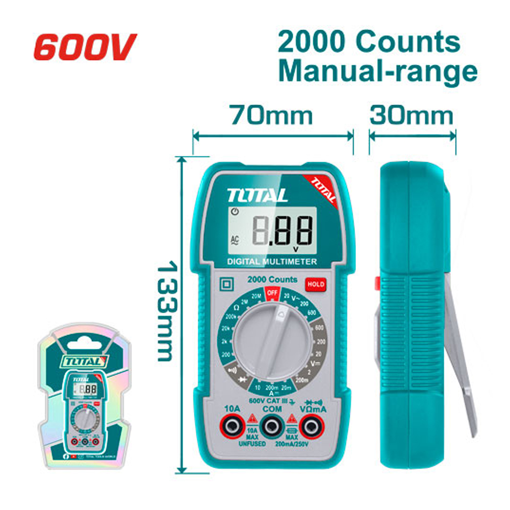 TESTER DIGITAL 2000 DIGITOS INDUSTRIAL SUPER TOTAL (TMT5360011)