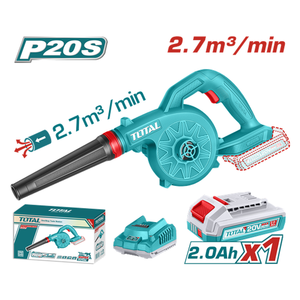 SOPLADORA INALAMBRICA 20V  INCLUYE 1 BATERIA 2.0AH Y 1 CARGADOR 20V SUPER TOTAL  (UTABLI20781)