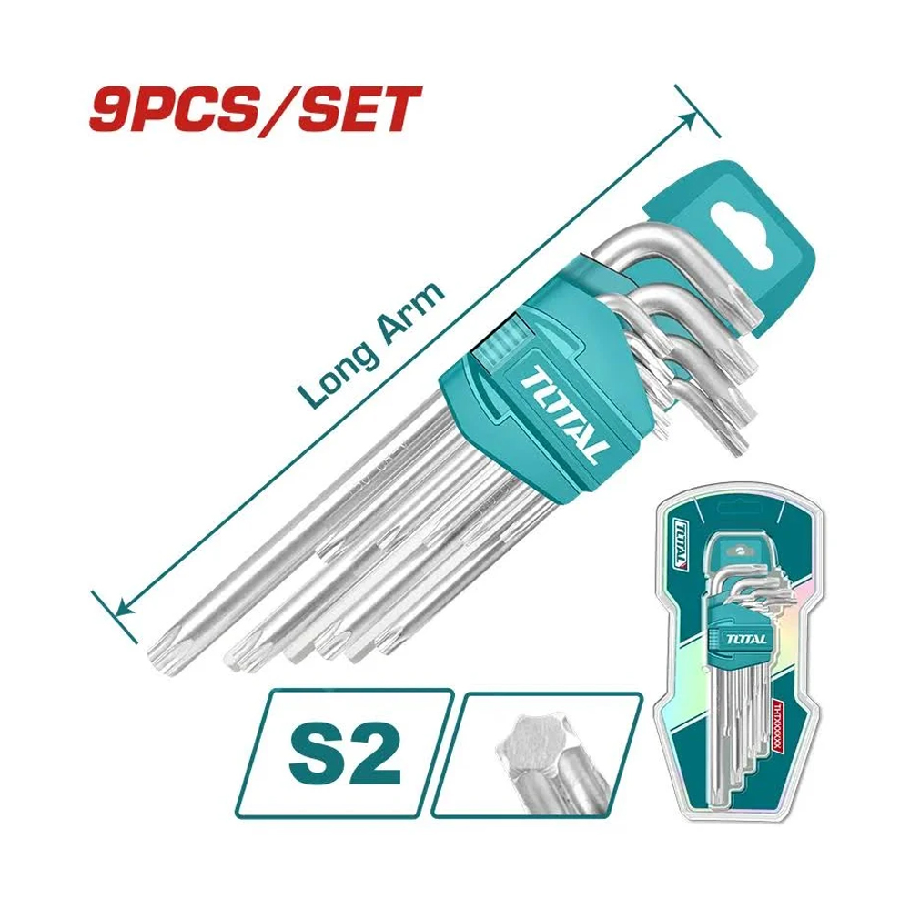 TORX INDUSTRIAL JUEGO X 9 PZS LARGO TOTAL (THT106392)