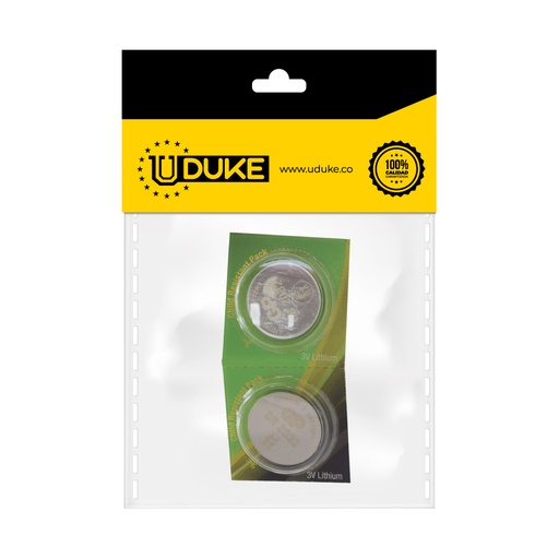 PILA MONEDA GP LITHIUM CR2032 3V 220 MAH (GPCR2032-C5) PQT X 2 UNDS UDUKE