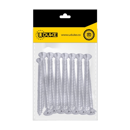 TORNILLO LAMINA AVELLANADO PHILLIPS ZINCADO 8*2 PQT X 15 UDUKE