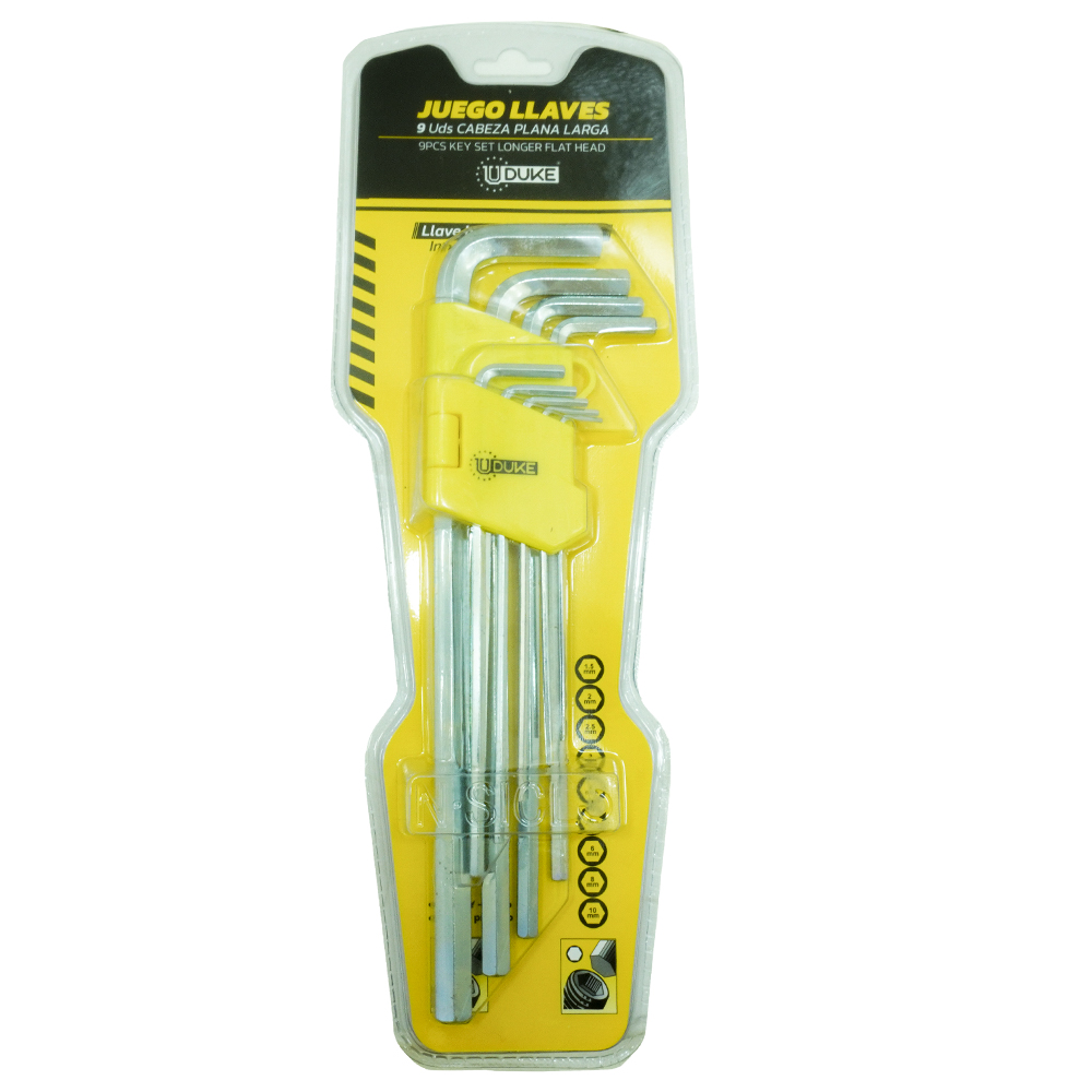 LLAVE ALEM JUEGO X 9 PCS LARGA UDUKE
 (HT2265)