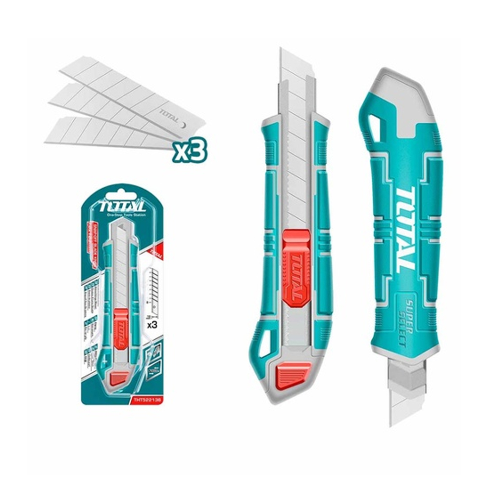 BISTURI 18X100MM CAUCHO CON 3 REPUESTOS SUPER SELECT TOTAL (THT522136)