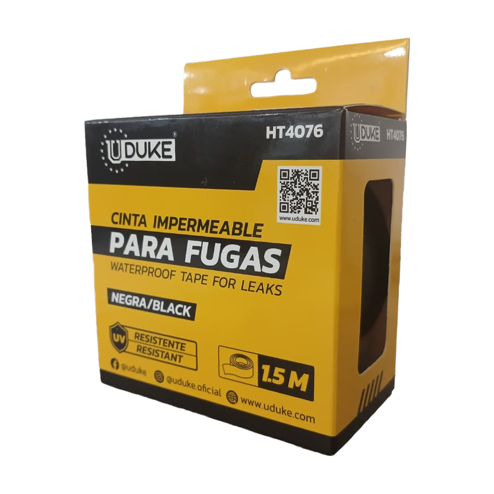 CINTA PARA DUCTO MULTIUSOS NEGRA 5CM X 1.5M X 0.6MM UDUKE (HT4076)