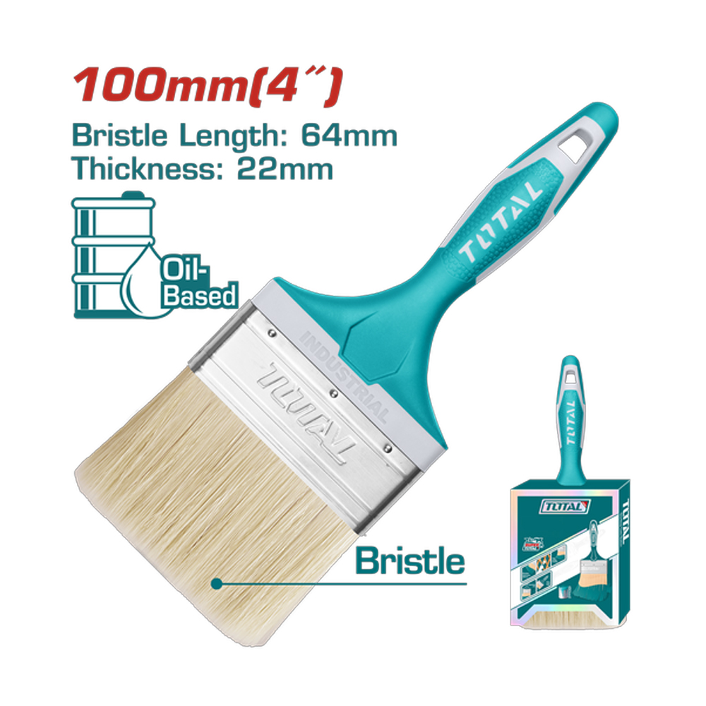 BROCHA 4" MANGO PLASTICO INDUSTRIAL TOTAL (THT84046)