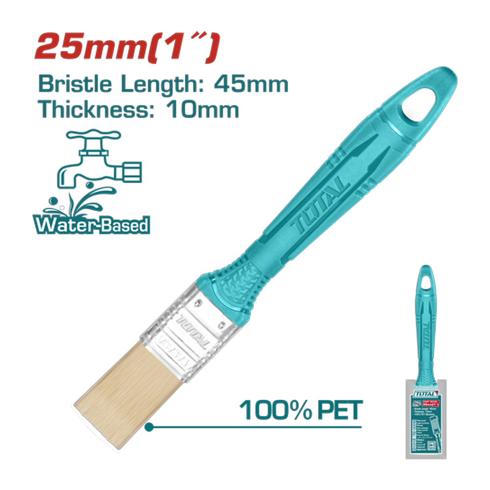 BROCHA DE 1" MANGO PLASTICO SUPER  TOTAL (THT840106)