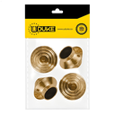 ACCESORIO CORTINERO TERMINAL DORADO ESCALERA 3/4 PAQ X 4 UDUKE