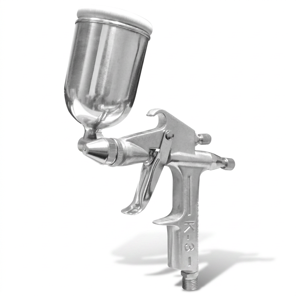 AEROGRAFO UDUKE PROFESIONAL USA VASO DE 150 CC PISTOLA K3 CROMADA (PUNTA) (HT30567)