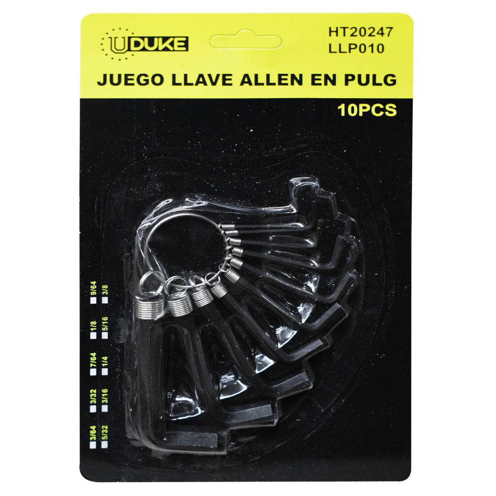 ALEM BLISTER UDUKE JUEGO X 10 PCS PULG (LLP010) (HT20247)