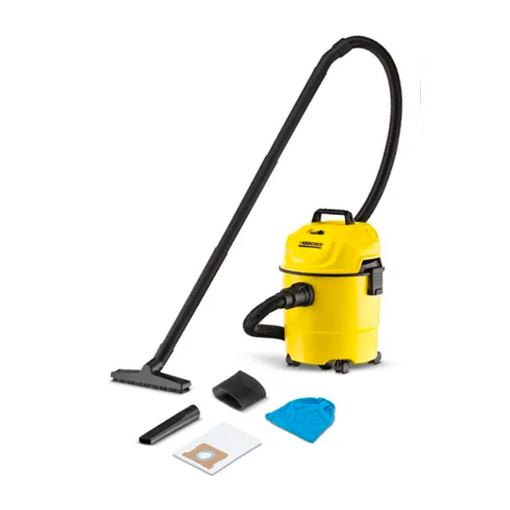 ASPIRADORA KARCHER PARA HUMEDO Y SECO 15 LITROS 150 BAR 1200W PROFESIONAL (NT15/1)(14287040)
