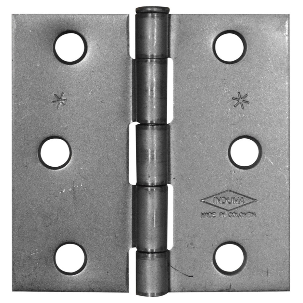 BISAGRA NUDO CABEZA PLANA HIERRO INDUMA 3X3(CAL 16) X 12 PARES - CERRAJERIA (T1106-0054)