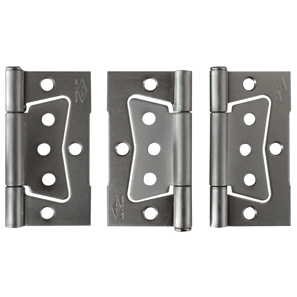 BISAGRA OMEGA INDUMA 3" NIQUEL SATIN ( CARPINTERIA) (PRECIO X 12 PRS) TRIO (T1306-151)(T1107-0046)