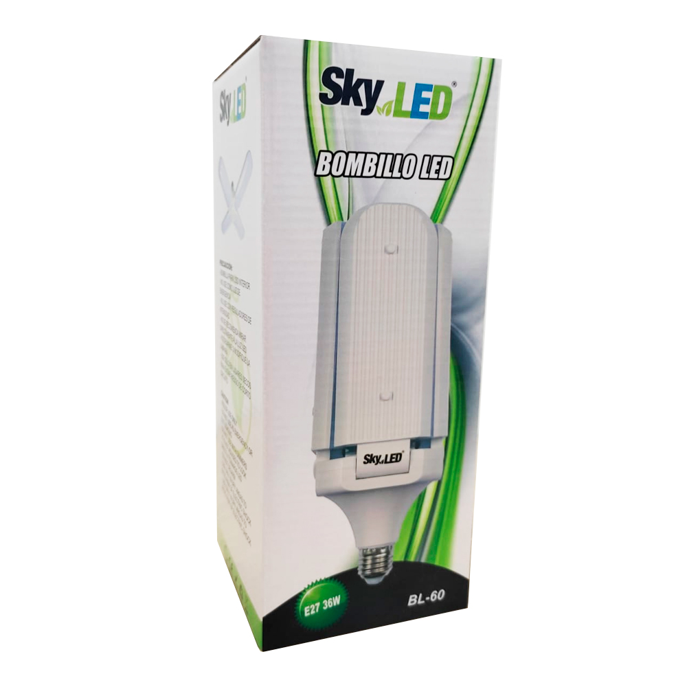 BOMBILLO HELICE LED 36W (4 ASPAS) BL-60