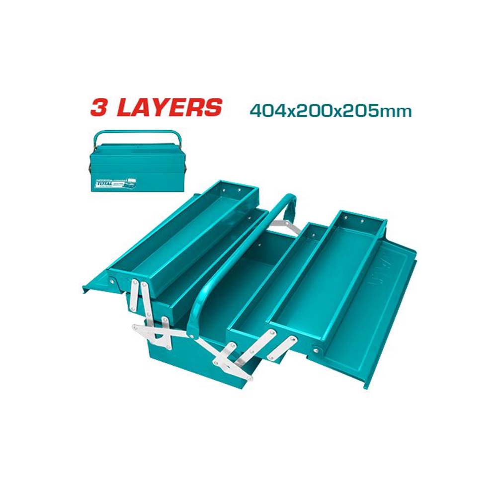 CAJA HERRAMIENTAS 404X200X205MM INDUSTRIAL METALICA TOTAL   (THT10702)