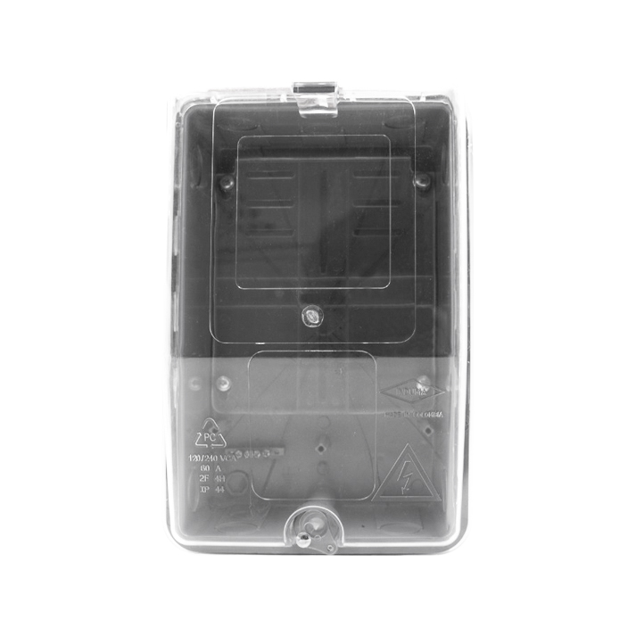 CAJA PARA CONTADOR PLASTICA MONOFASICA POLICARBONATO CON PORTABREAKER VISOR EN VIDRIO (T1201-0018)