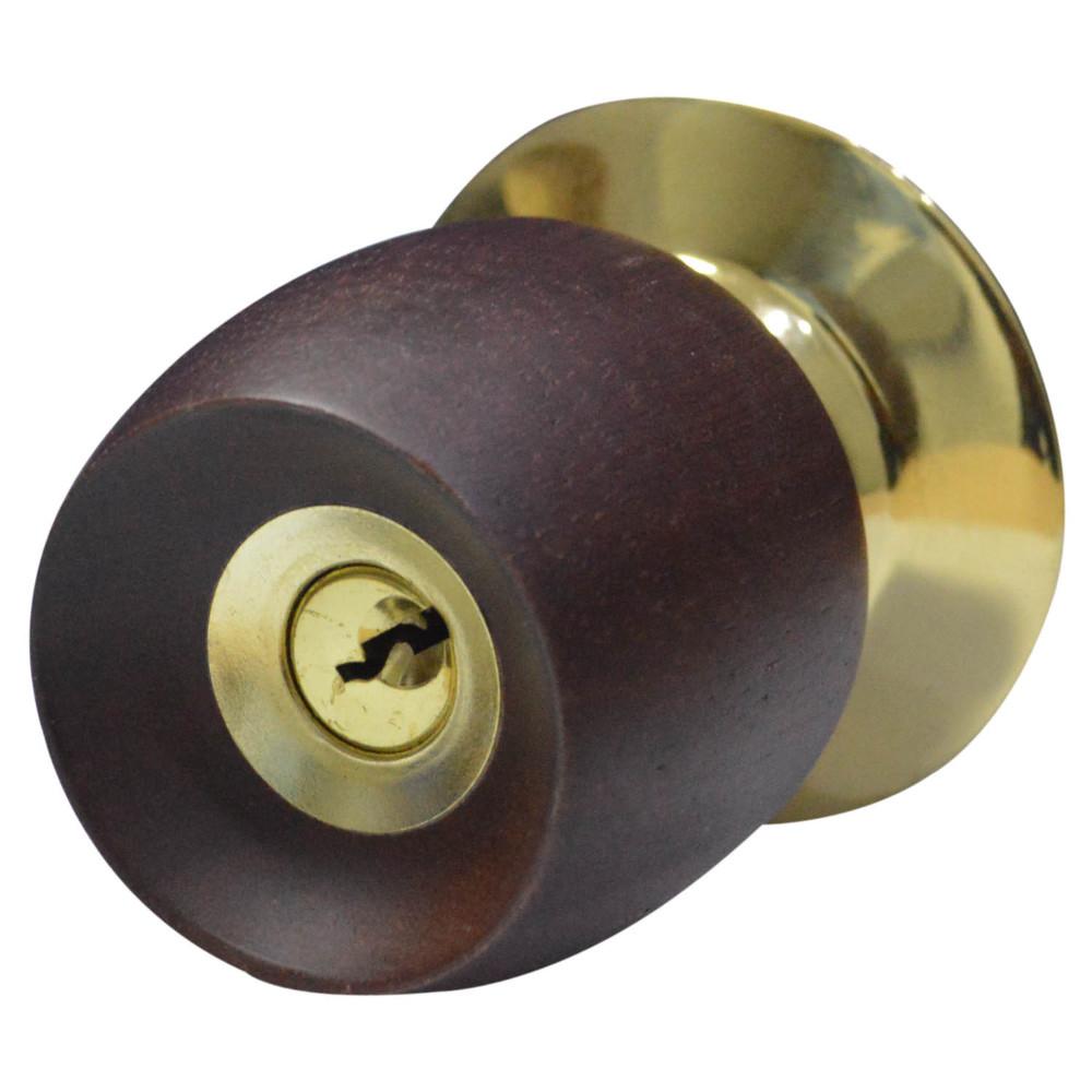 CHAPA BOLA ALCOBA P/MADERA ESCUDO DORADO GATO 271*