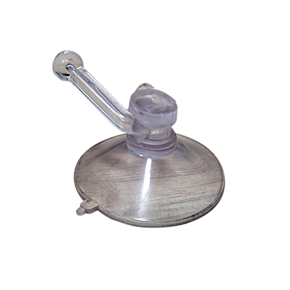 CHUPA ADHESIVA TRANSPARENTE # 3 CON GANCHO  (GCH3GT)