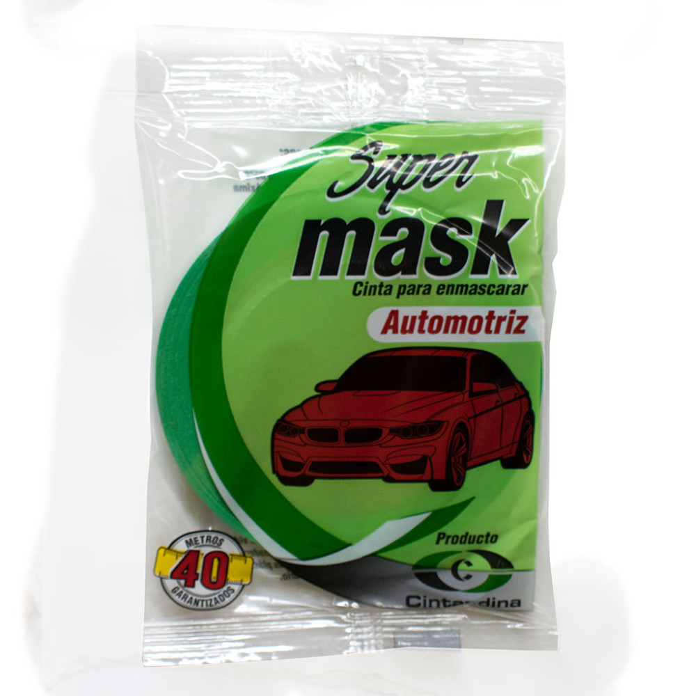 CINTA ENMASCARAR 1/2" X 40 MTS AUTOMOTRIZ VERDE CINTANDINA (CE-104)