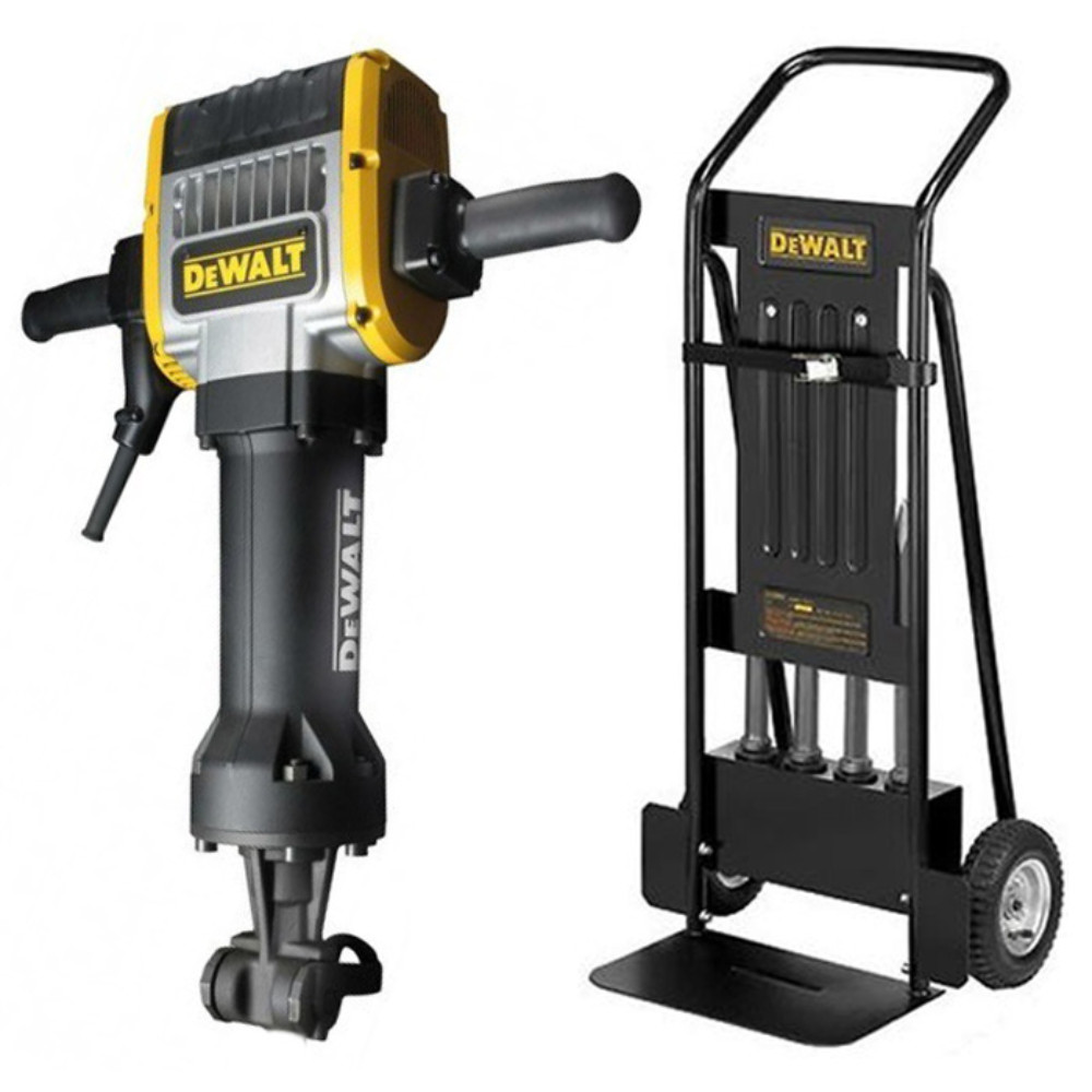 DEMOLEDOR ROMPE PAVIMENTO DEWALT  31 KILOS 2.100W 870GPM 62 JULES + CARRITO + 4 PUNTAS (D25980T)