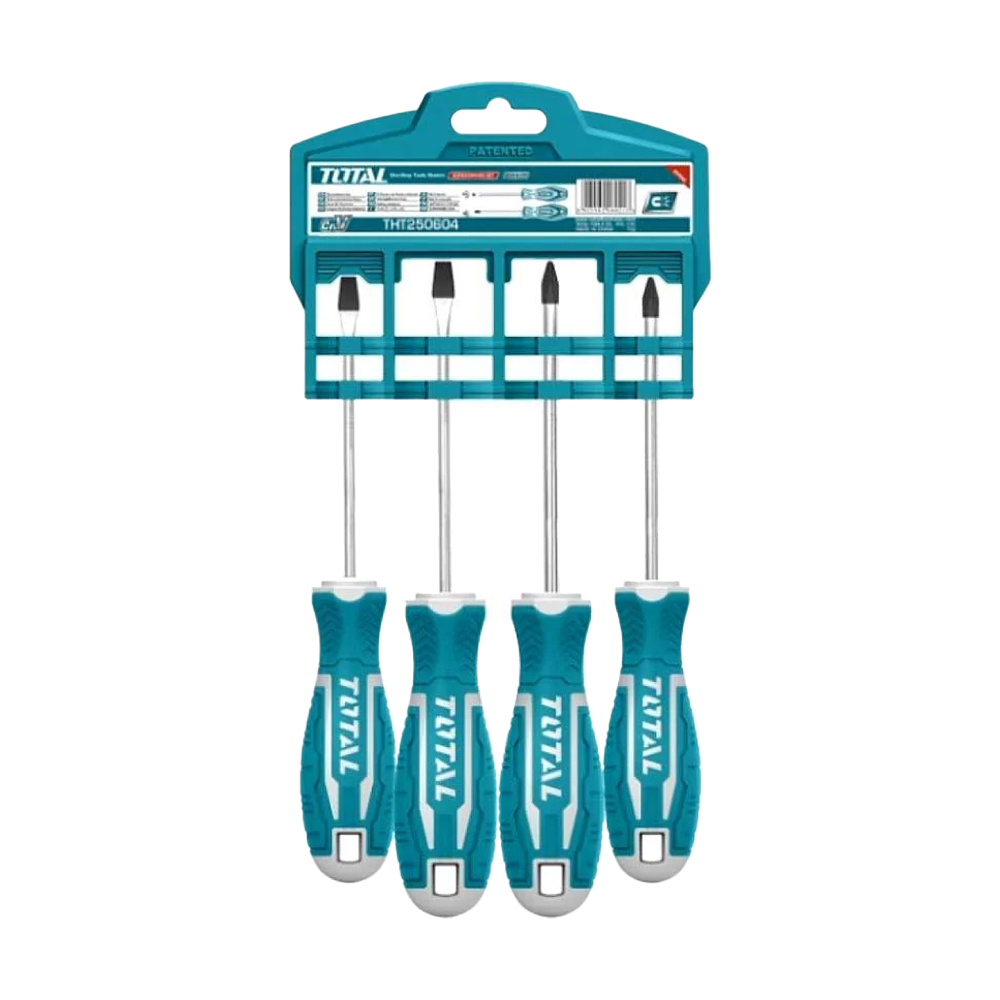 DESTORNILLADOR CROMO VANADIUM JUEGO X 7 PZS SUPER SELECT TOTAL (THT2506072)