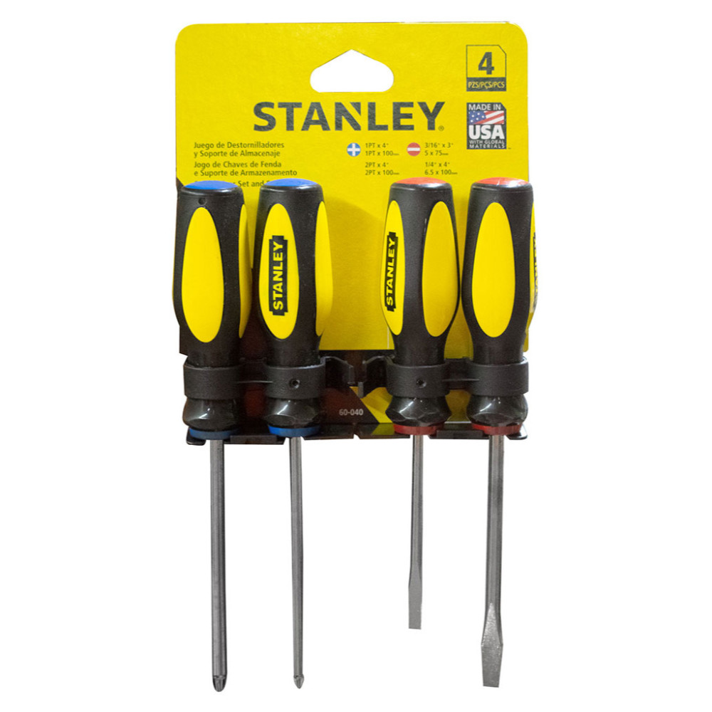 DESTORNILLADOR STANLEY ORIGINAL X 4 (JUEGO) (STMT60040-LA)(60-040)