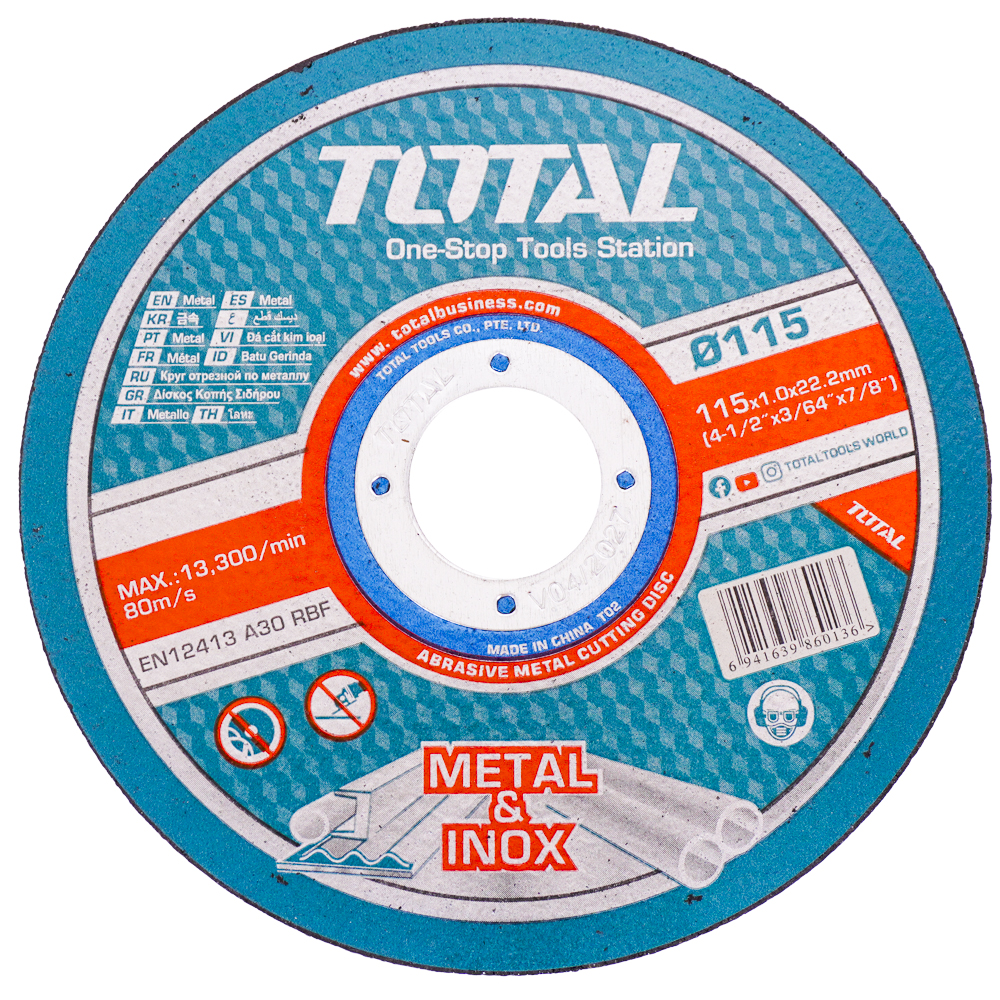 DISCO CORTE METAL 4-1/2" TOTAL (TAC210115100)