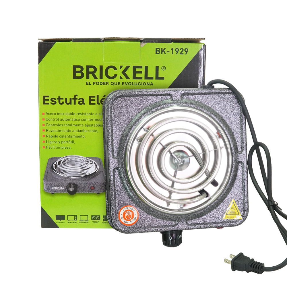 ESTUFA ELECTRICA 1 PUESTO 1.000W BLANCA (BK-1929)