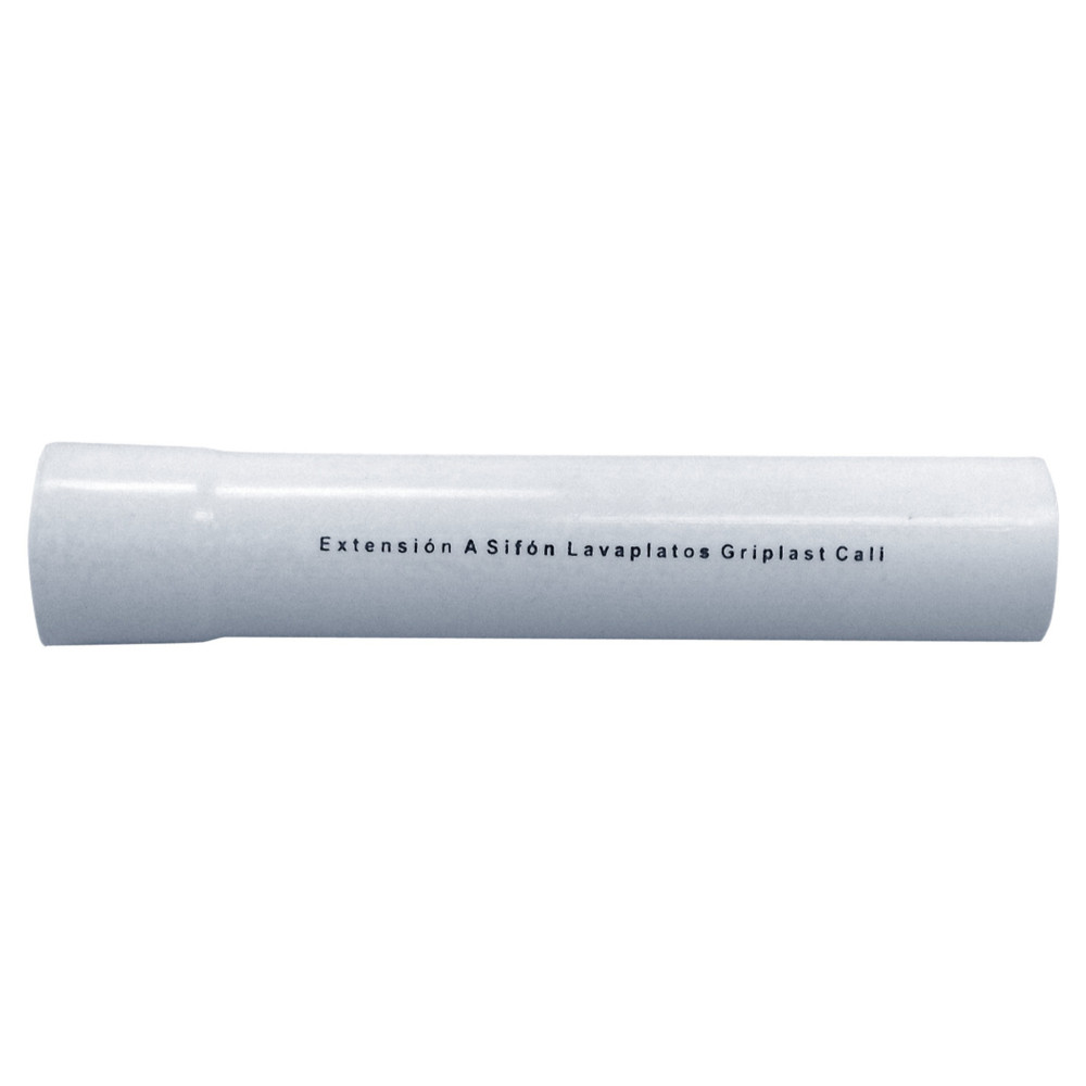 EXTENSION ACAMPANADA LAVAPLATOS BLANCA GRIPLAS