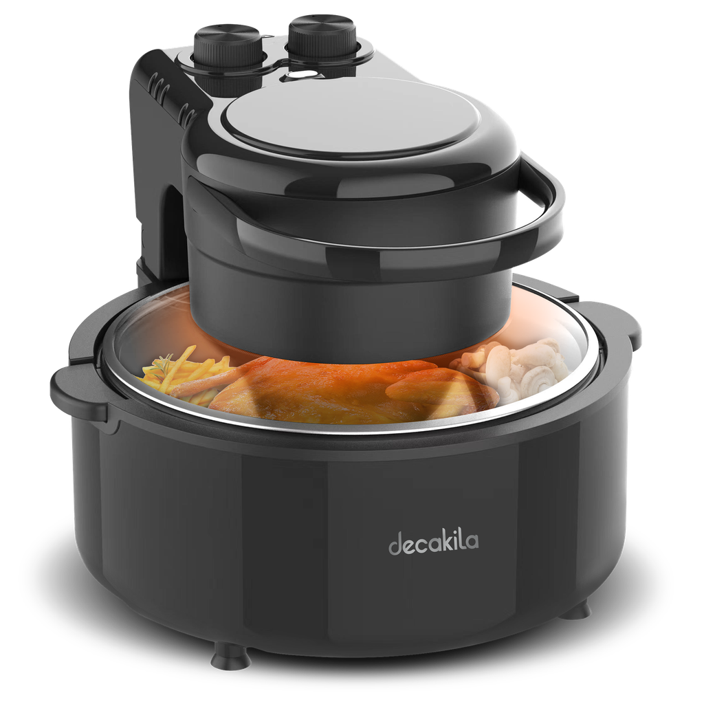 FREIDORA DE AIRE 5L CON TAPA TRASNPARENTE DECAKILA (KUEC045B)