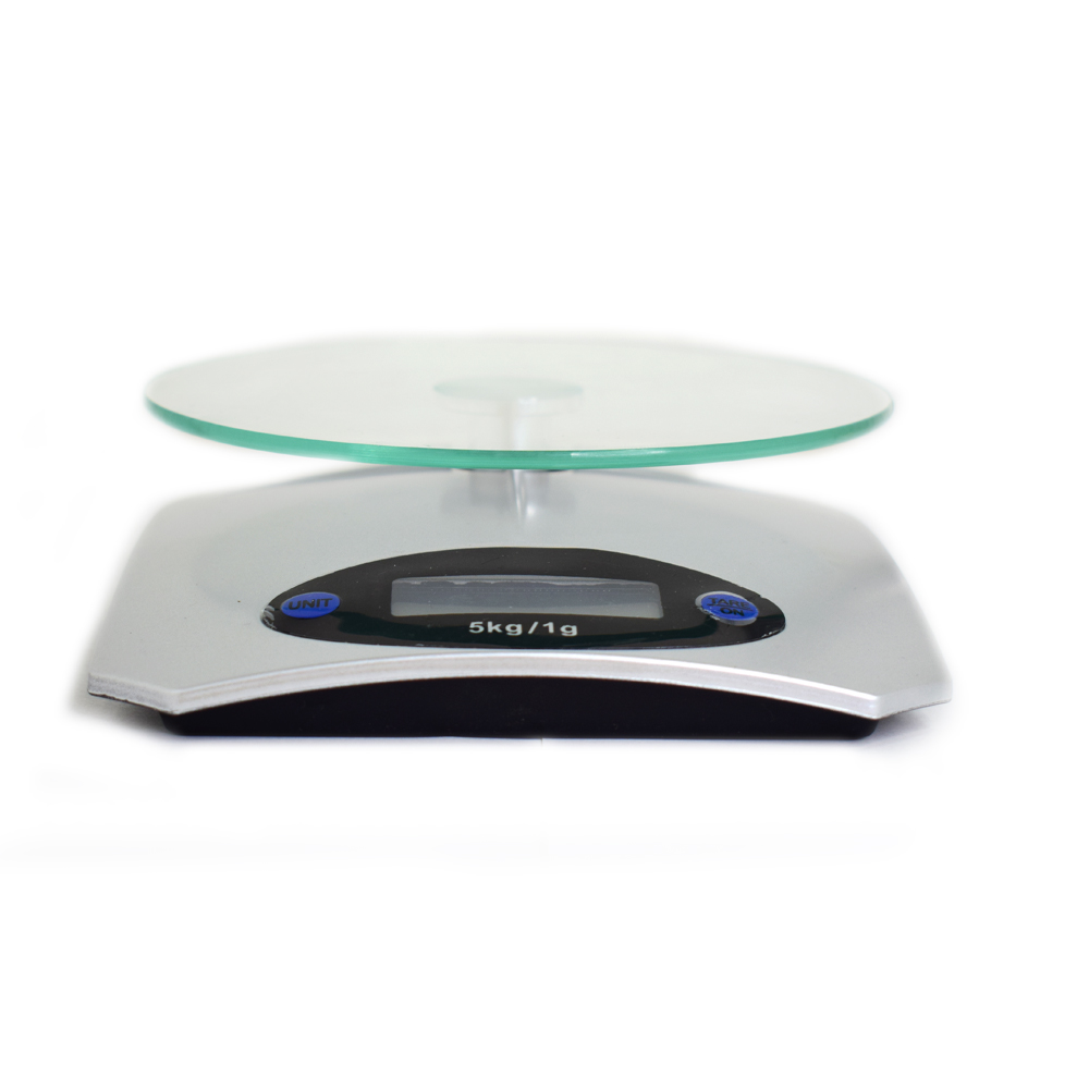 GRAMERA DIGITAL 5 KG VIDRIO REDONDO KE-5 (HT1544)