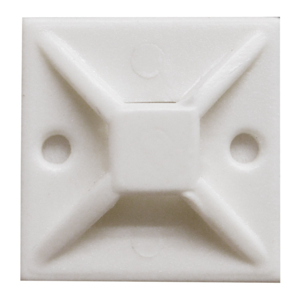 GRAPA ADHESIVA PARA CABLES  (2.4x2.4 CM) PARA USAR CON AMARRAS (G62412 Bl)