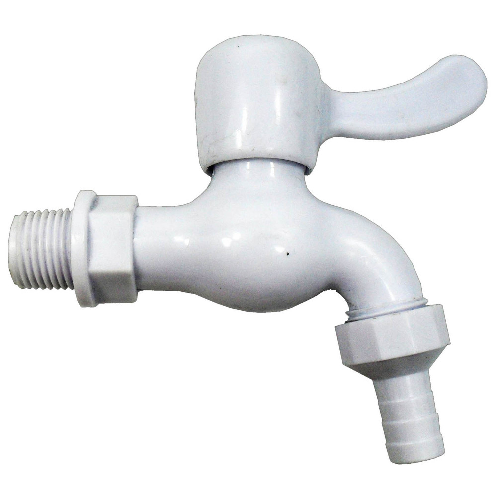 GRIFO PLASTICO GG BLANCO ALETA CON RACOR UDUKE (HT20146)