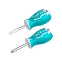 JUEGO DESTORNILLADOR 5X38MM (-) 2X38MM (+) PUÑO PUNTA INMANTADA INDUSTRIAL TOTAL (THTS20206)