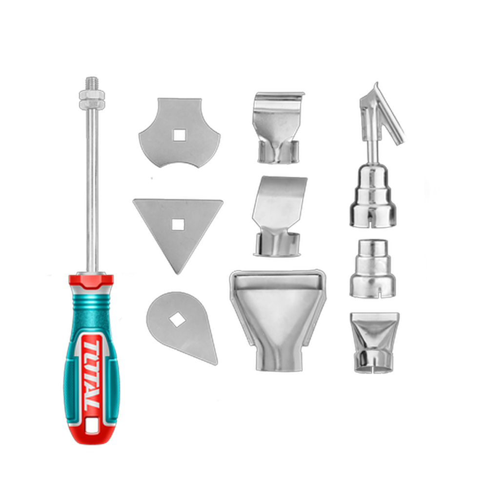 KIT DE ACCESORIOS PARA PISTOLA CALOR X 10 PZS INDUSTRIAL SUPER TOTAL (TBA1011)