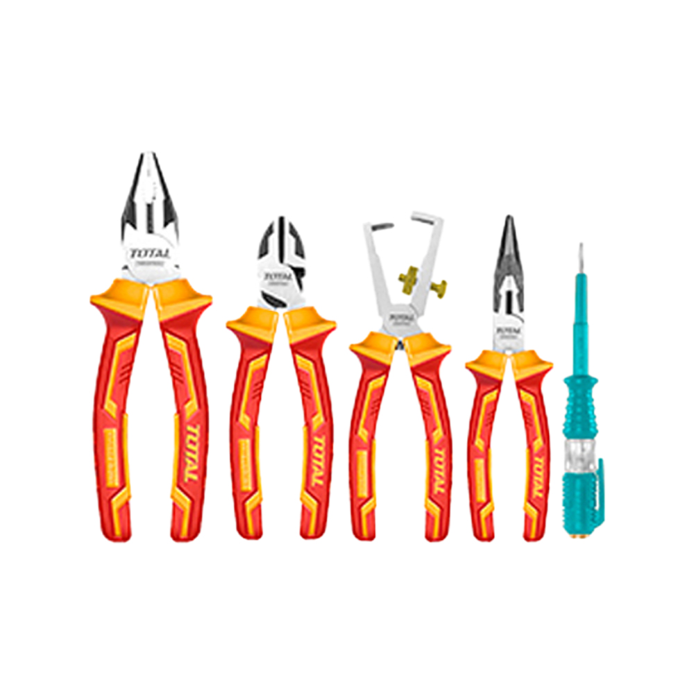 KIT DE HERRAMINETAS AISLADAS X 5 PZS INDUSTRIAL TOTAL (THKTV02P051)