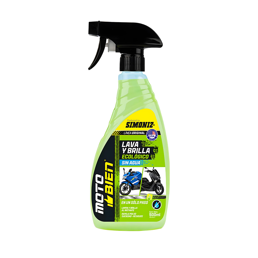LAVA Y BRILLA ECOLOGICO SIN AGUA MOTO BIEN 500ML SIMONIZ (209441)