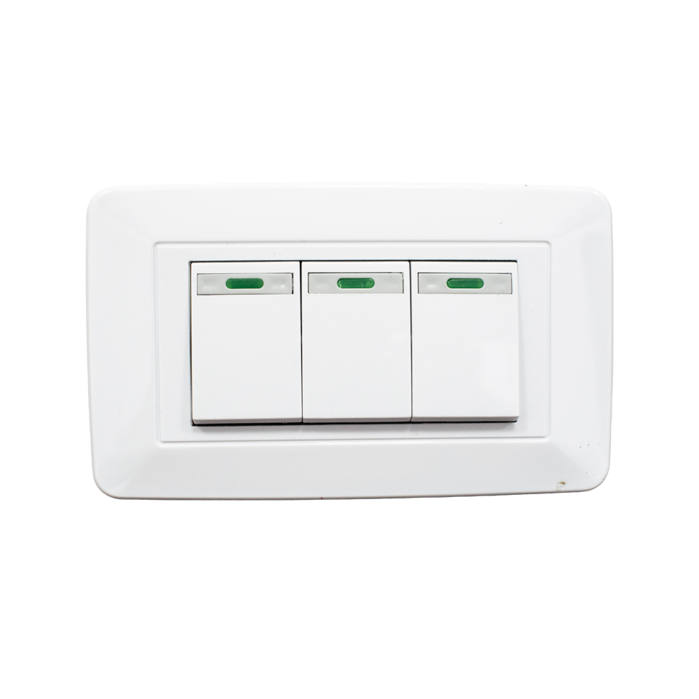 LINEA BK BLANCA INCRUSTAR SWICHE TRIPLE CONMUTABLE VHARBOR 110-220(118Z-03 -3WAY) (RETIE-FL)(HT1520) HT20337