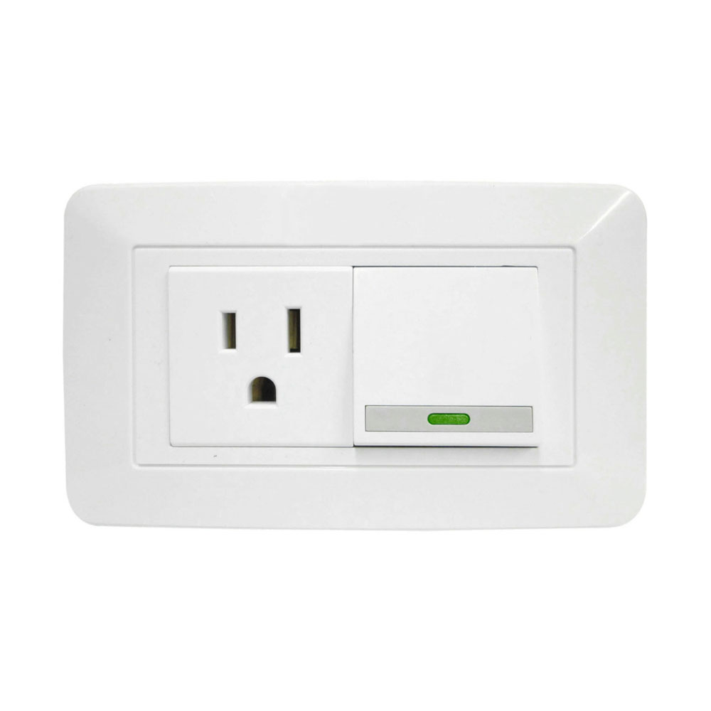 LINEA BK BLANCA INCRUSTAR TOMA SWICHE VHARBOR 110-220V (BC1803) (HT1522)