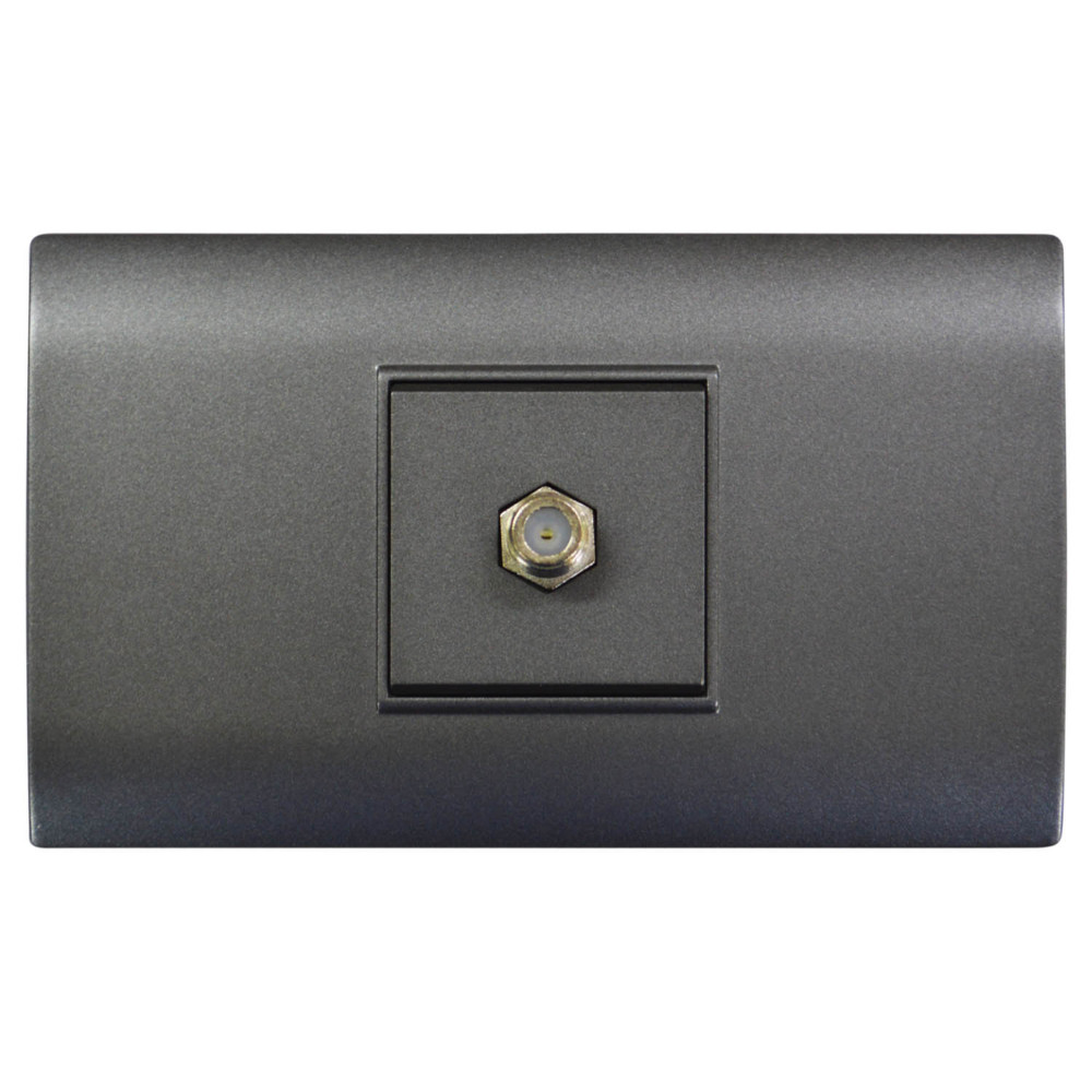 LINEA BK PLUS GRIS INCRUSTAR TOMA TV (118K-18-FMGRY) (HT20713)