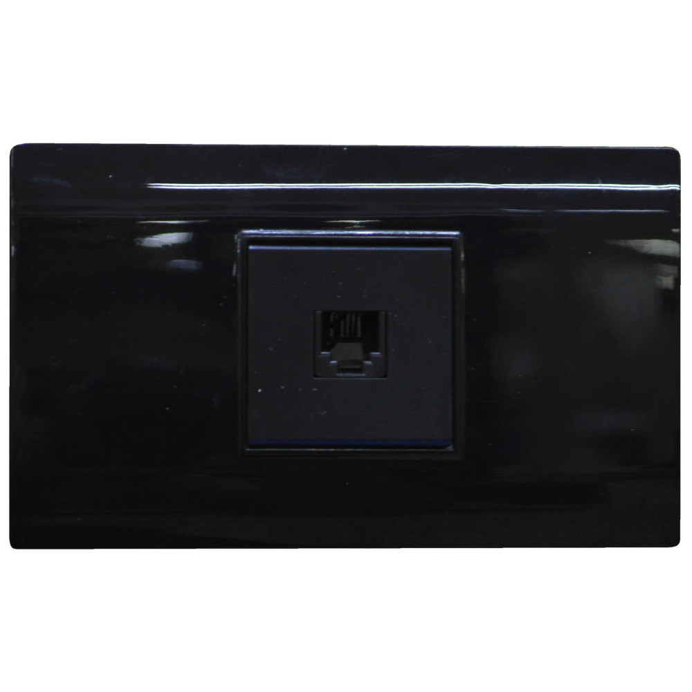 LINEA BK PLUS NEGRA INCRUSTAR TOMA TELEFONO (118K-17-BLK) (HT20725)