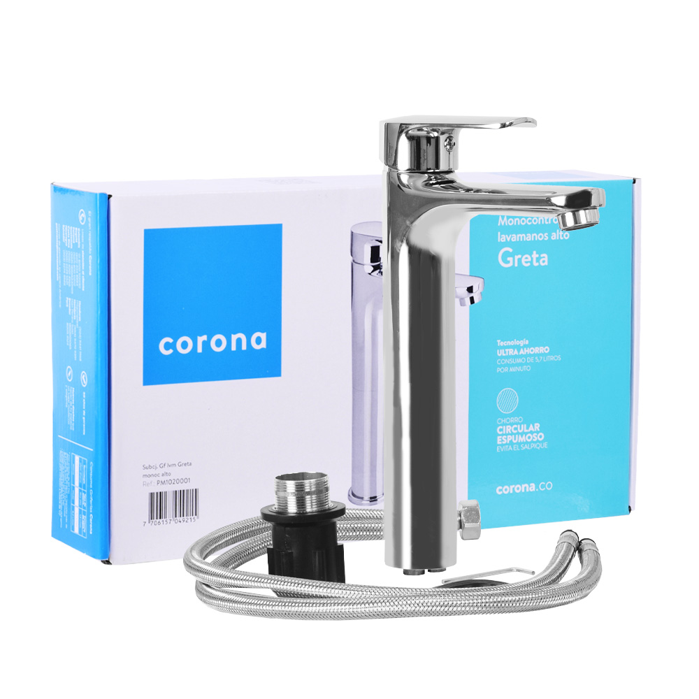 LLAVE LAVAMANOS MONOCONTROL PALMA ALTO GRIVAL (PM1020001)