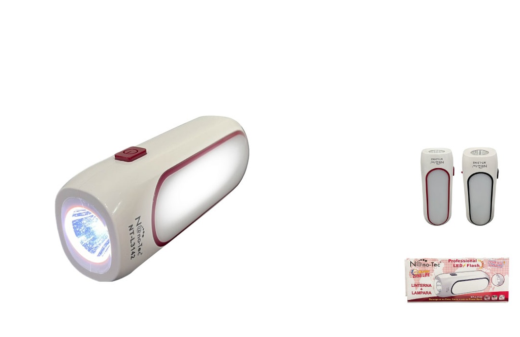 LINTERNA + LAMPARA LED RECARGABLE PROFESIONAL NT-L3142