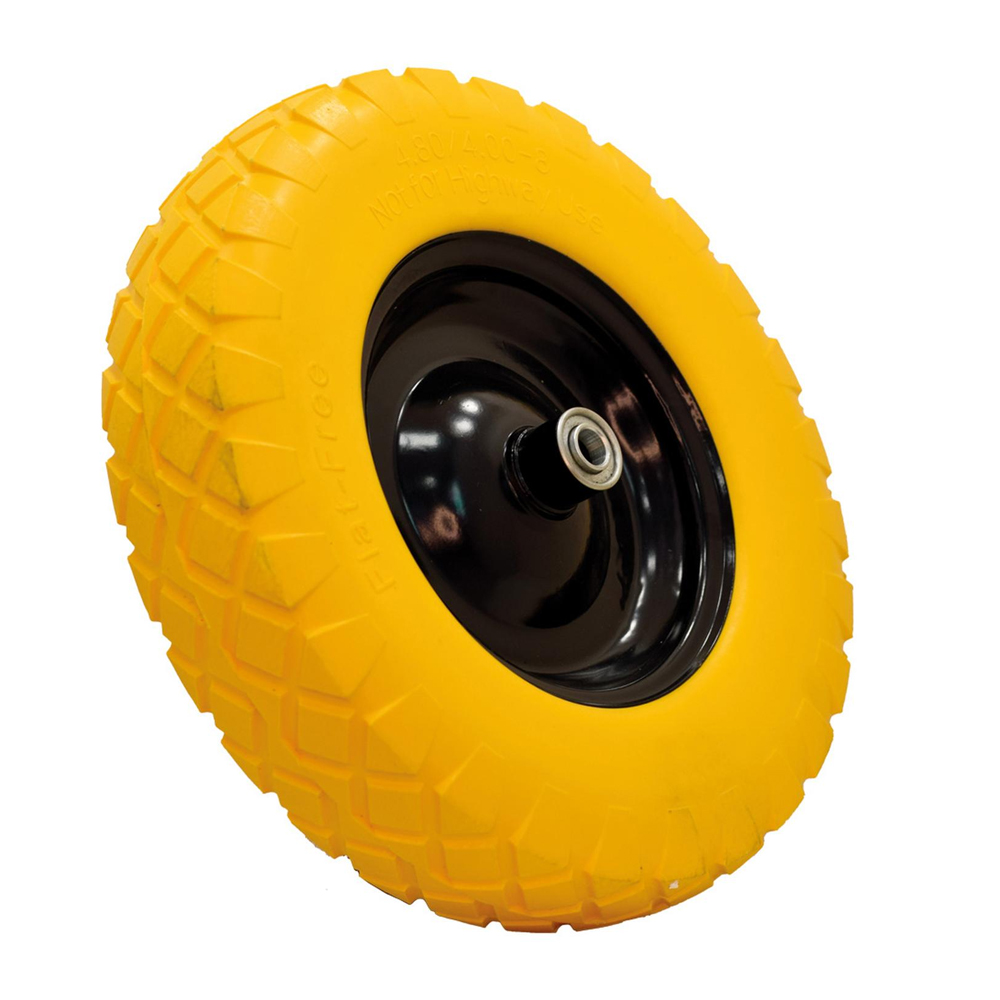 LLANTA BUGUI ANTIPINCHAZO AMARILLA CON RIN 4.8 - 4.00-8 KACHE TOOLS (25558)