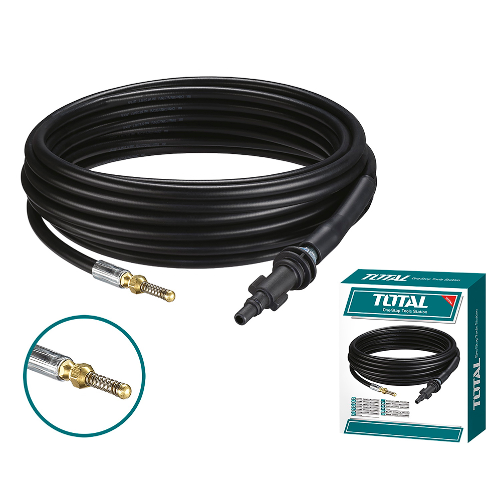 MANGUERA DE ALTA PRESION 7,5M PARA LIMPIEZA DE TUBERIAS TOTAL (TGTPCH751)