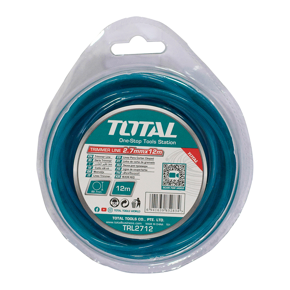 NYLON GUADAÑADORA  REDONDO 2,7MM X 12M TOTAL (TRL2712)