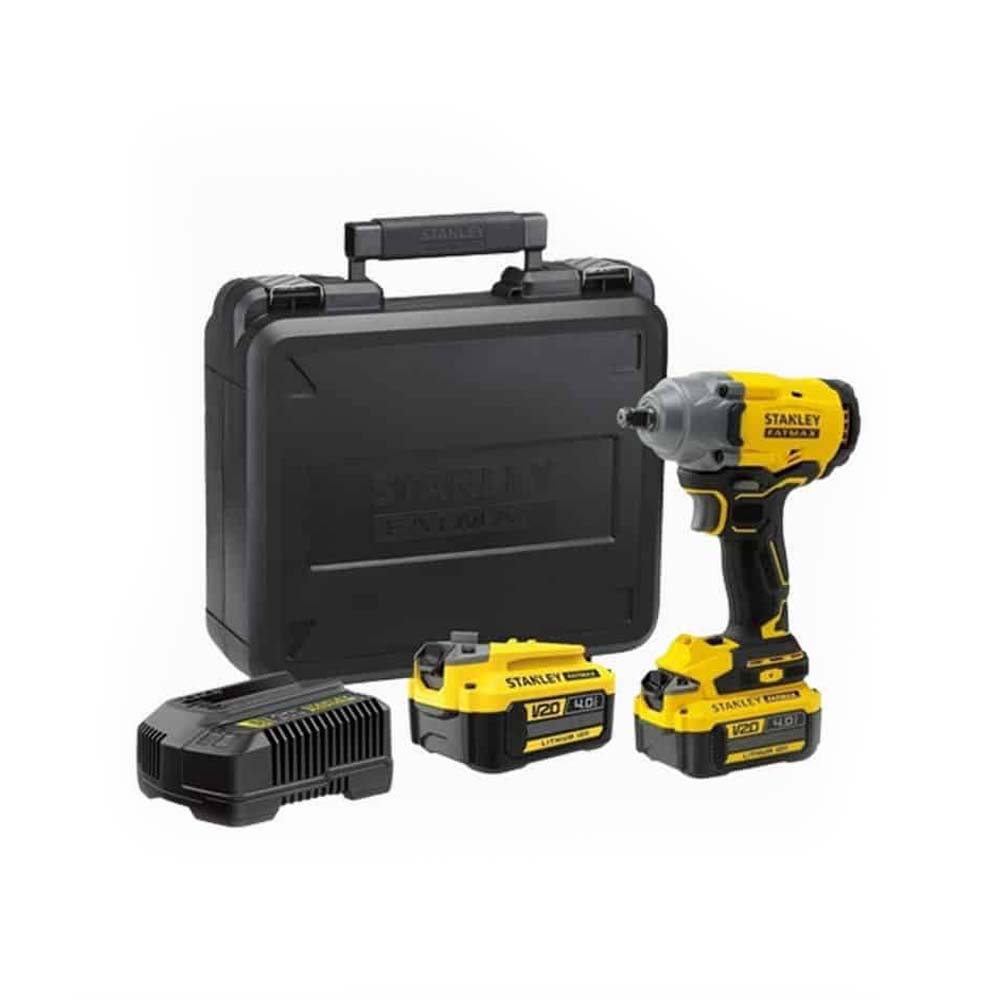 PISTOLA IMPACTO INALAMBRICA STANLEY 1/2" 20V 2 BATERIAS 4AMP (SBW920M2K-B3)