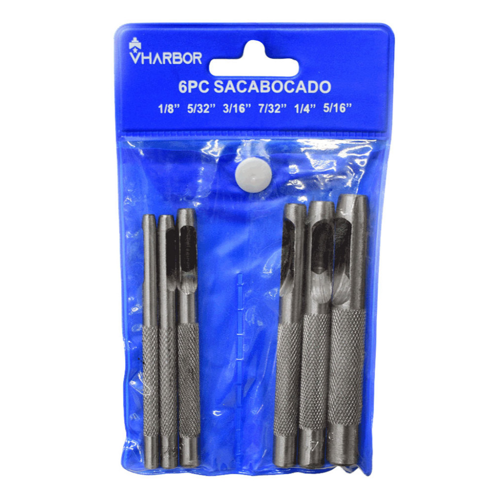 SACABOCADO X 6PCS 1/8-5/16 VHARBOR(HT30457)