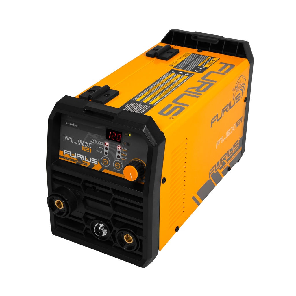 SOLDADOR INVERSOR MULTIPROPOSITO 120AMP 110V FURIUS FLUX CORE (FLEX121)(FW121)