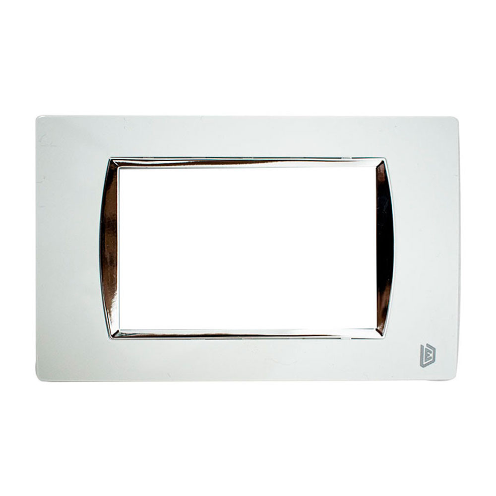 TAPA LUXOR BLANCA BORDE INTERNO CROMADO DUKE ENERGY (V19-012B)